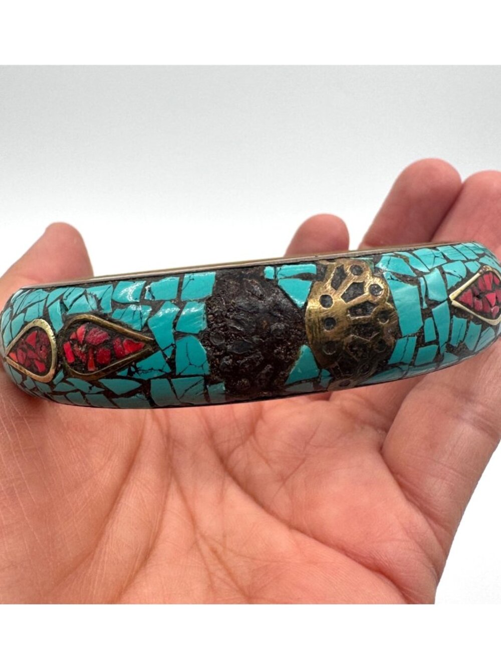Vintage Mosaic Inlay Women Bracelet